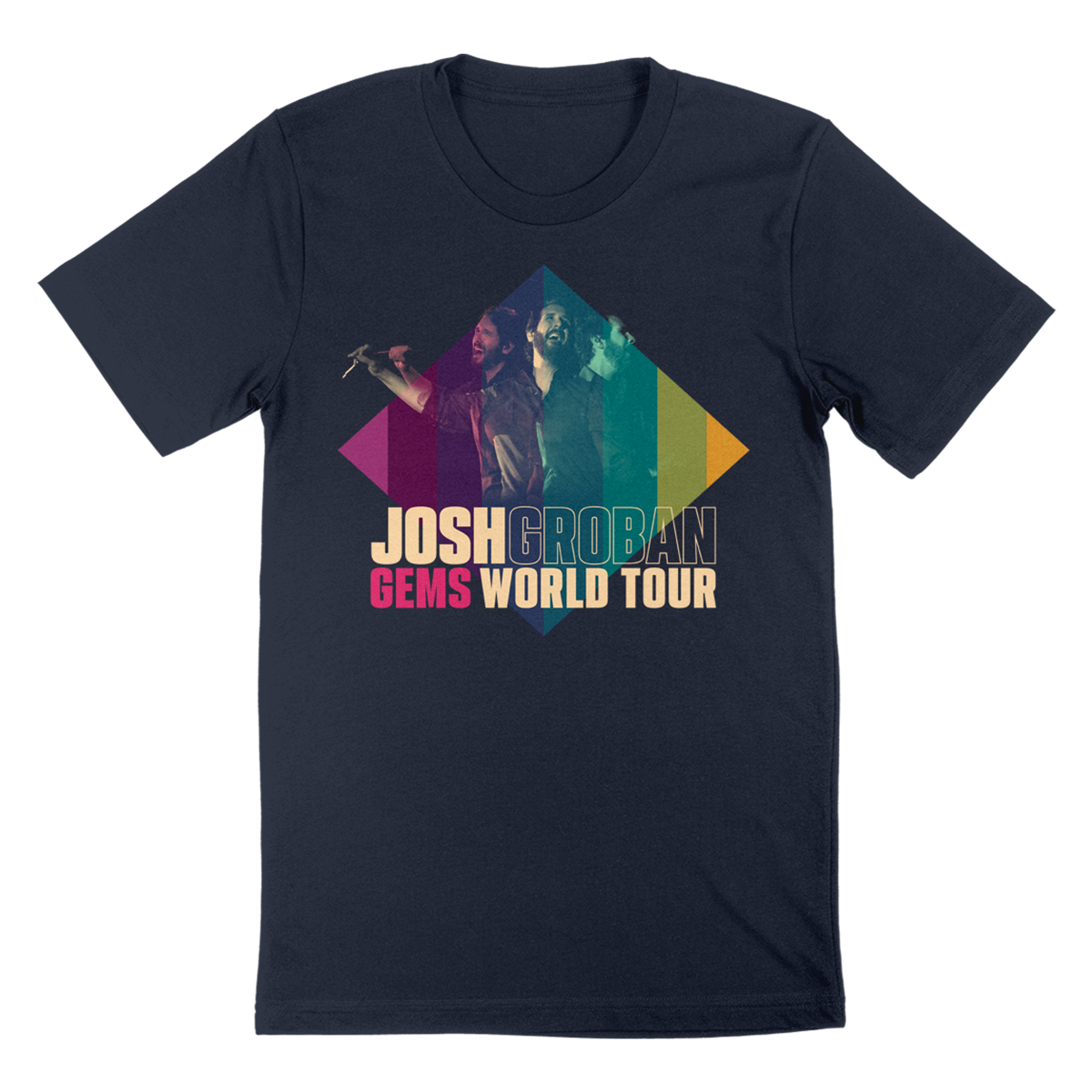 Gems World Tour graphic with photo of Josh Groban on the front