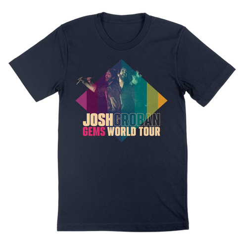 Gems World Tour graphic with photo of Josh Groban on the front